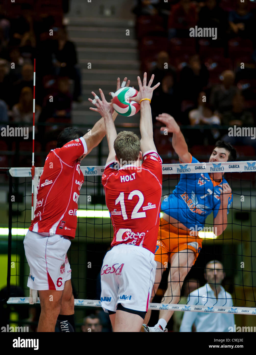 Ligue de volley-ball italien Acqua Paradiso Monza - Copra Piacenza Banque D'Images