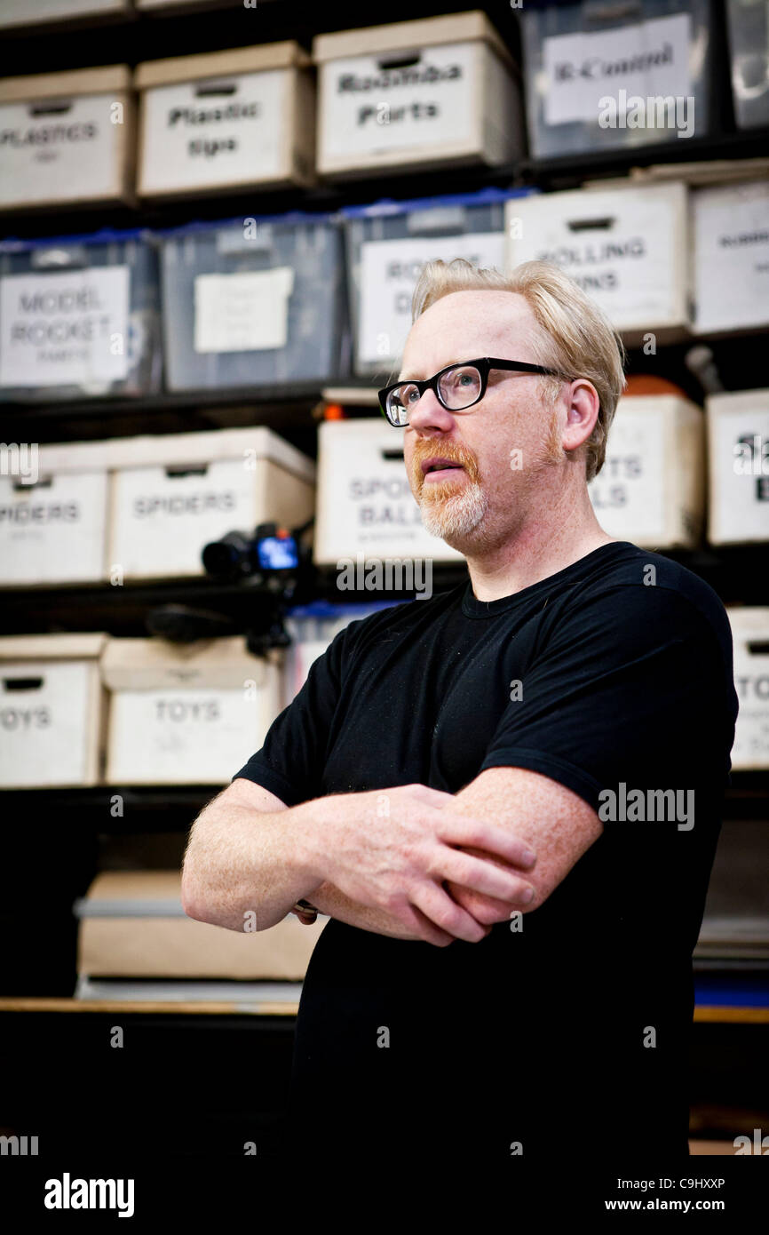 9/13/11 -- San Francisco, CA, U.S.A -- le mythe et accueillir Adam Savage films un épisode dans leur atelier de San Francisco le 13 septembre 2011. -- Photo par Martin E. Klimek, Freelance Banque D'Images