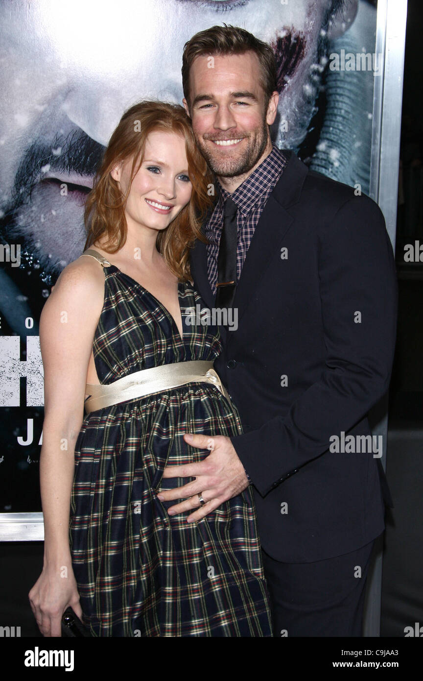 KIMBERLY BROOK & JAMES VAN DER BEEK LE GRIS. Première mondiale LE CENTRE-VILLE DE LOS ANGELES CALIFORNIA USA 11 janvier 2012 Banque D'Images