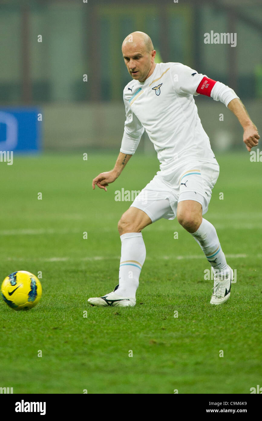 Tommaso Rocchi (Lazio), le 22 janvier 2012 - Football / Soccer : Italien 'Serie' un match entre l'Inter Milan 2-1 Lazio au Stadio Giuseppe Meazza de Milan, Italie. (Photo par Enrico Calderoni/AFLO SPORT) [0391] Banque D'Images