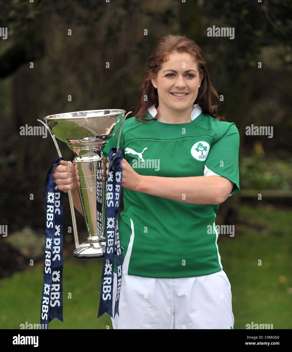 L'HULINGHAM CLUB, LONDON, UK, le mercredi 25/01/2012. Fiona Coughlan de l'Irlande. Lancement du Tournoi RBS 6 Nations. Banque D'Images