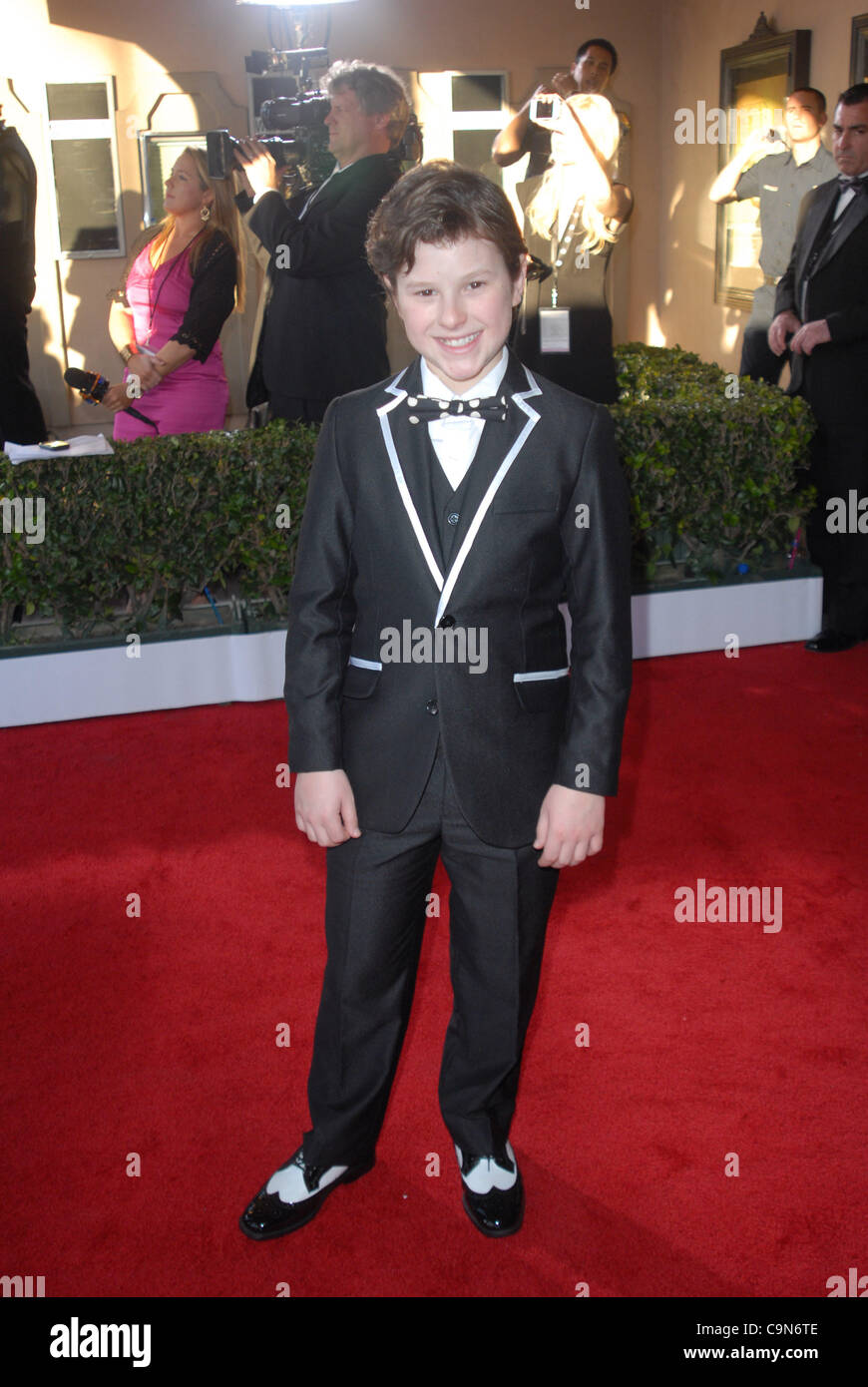 Le 29 janvier 2012 - Los Angeles, Californie, États-Unis - acteur enfant NOLD GOULD arrive sur le tapis rouge pour la 18e conférence annuelle des Screen Actors Guild Awards au Shrine Auditorium. (Crédit Image : © Lora Voigt/ZUMAPRESS.com) Banque D'Images