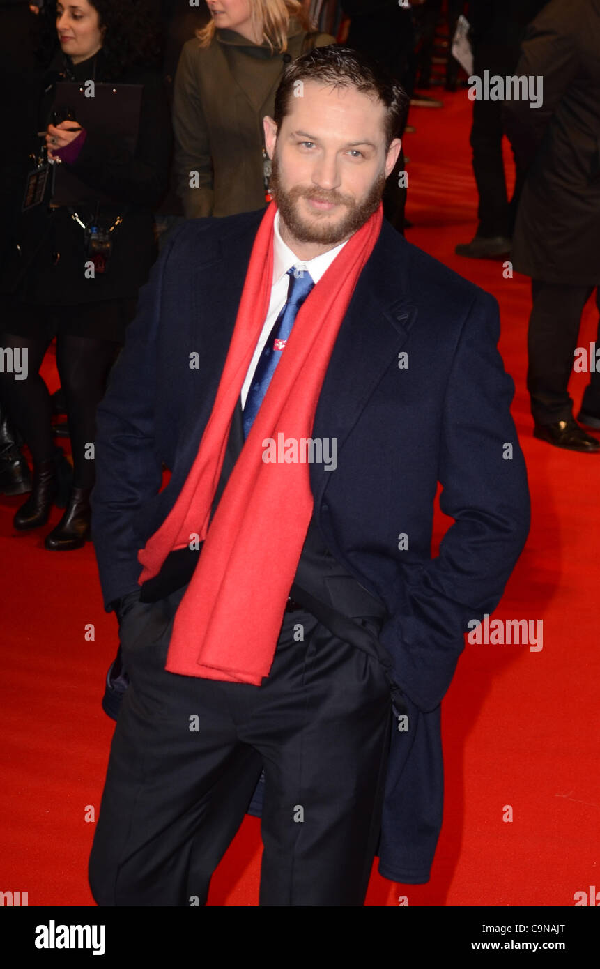 London, Royaume-Uni 30/01/2012 Tom Hardy assiste à la 'This means War' UK Film Premiere à l'odéon Kensington à Londres. (Crédit photo : Alamy Images/Photobeat) Banque D'Images
