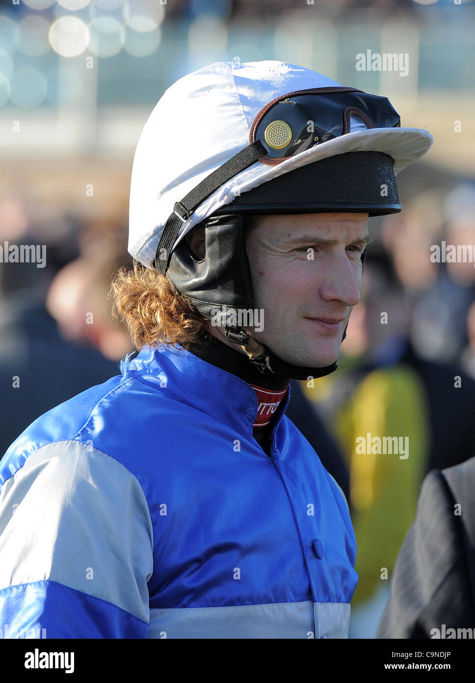 CHARLIE STUDD JOCKEY HIPPODROME DE DONCASTER DONCASTER ANGLETERRE 28 Janvier 2012 Banque D'Images