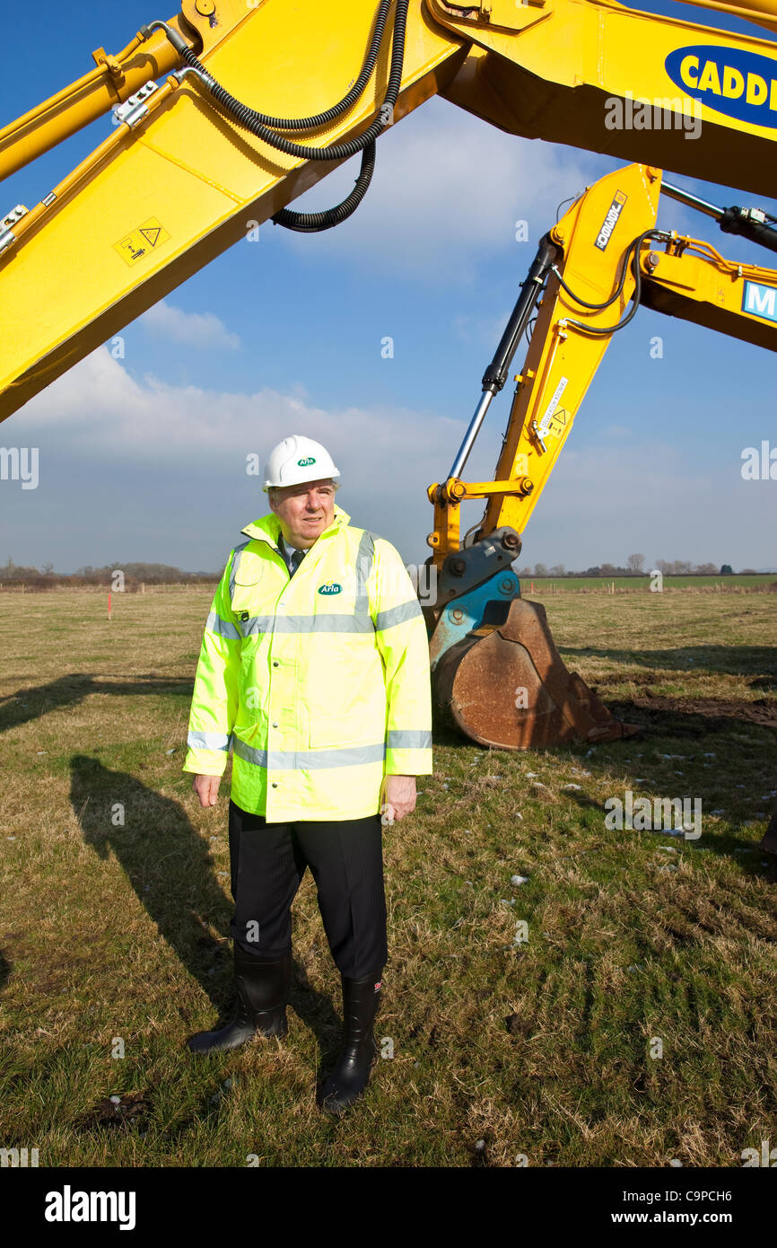 Photo:Jeff Gilbert. Aylesbury, Buckinghamshire, Royaume-Uni. 10.11.2011 Photo montre Peter Lauritzen, PDG de Arla Foods UK, à l'endroit où Arla Foods commencer l'élaboration du nouveau €150 millions de lait frais Lait à Aylesbury, Buckinghamshire, Royaume-Uni. Banque D'Images