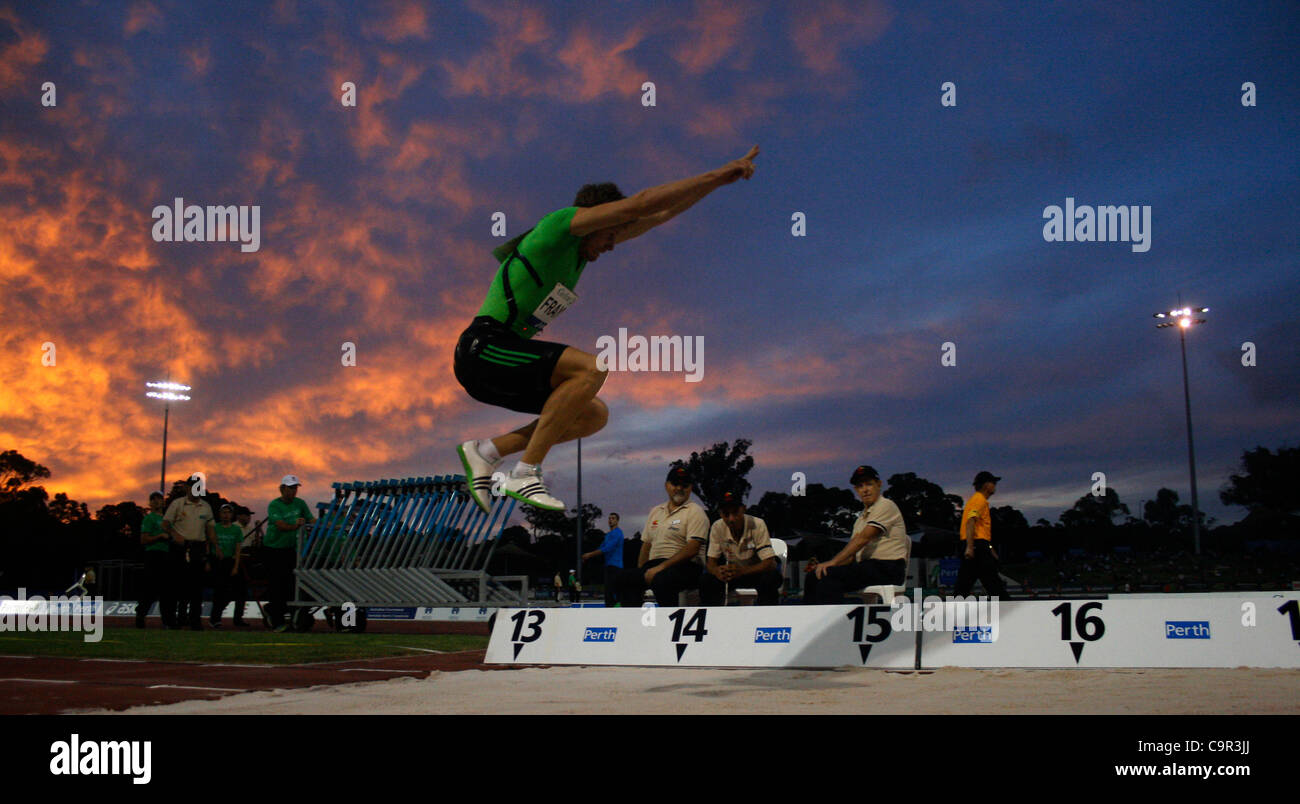 2012 Perth, WA classique d'athlétisme stade de l'Athlétisme 11e Février 2012 Banque D'Images