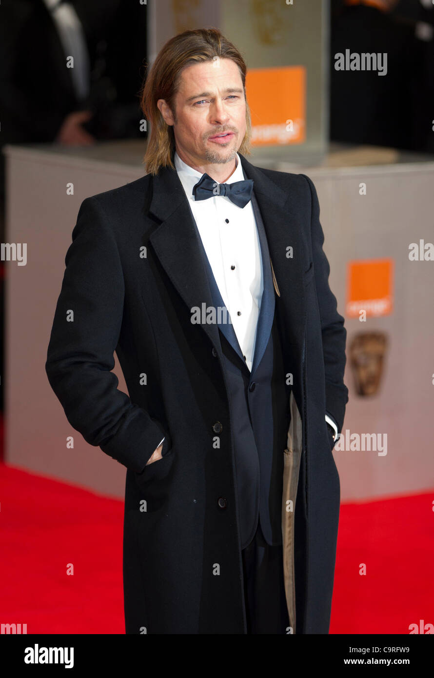 London, Royaume-Uni 12/02/2012 Brad Pitt à l'Orange British Academy Film Awards 2012 au Royal Opera House, Covent Garden, Londres. Banque D'Images