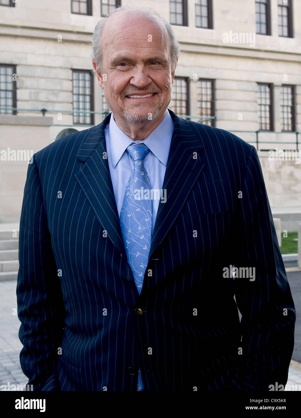 27 février 2012 - Nashville, TN, USA - l'ancien sénateur Fred Thompson arrive pour un Gingrich Campagne 2012 rallye sur les étapes de l'est du State Capitol. Banque D'Images