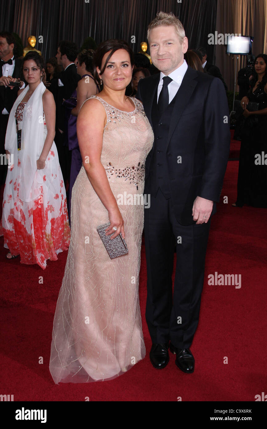 LINDSAY BRUNNOCK & KENNETH BRANAGH LA 84E ACADEMY AWARDS : LOS ANGELES CALIFORNIA USA 26 Février 2012 Banque D'Images