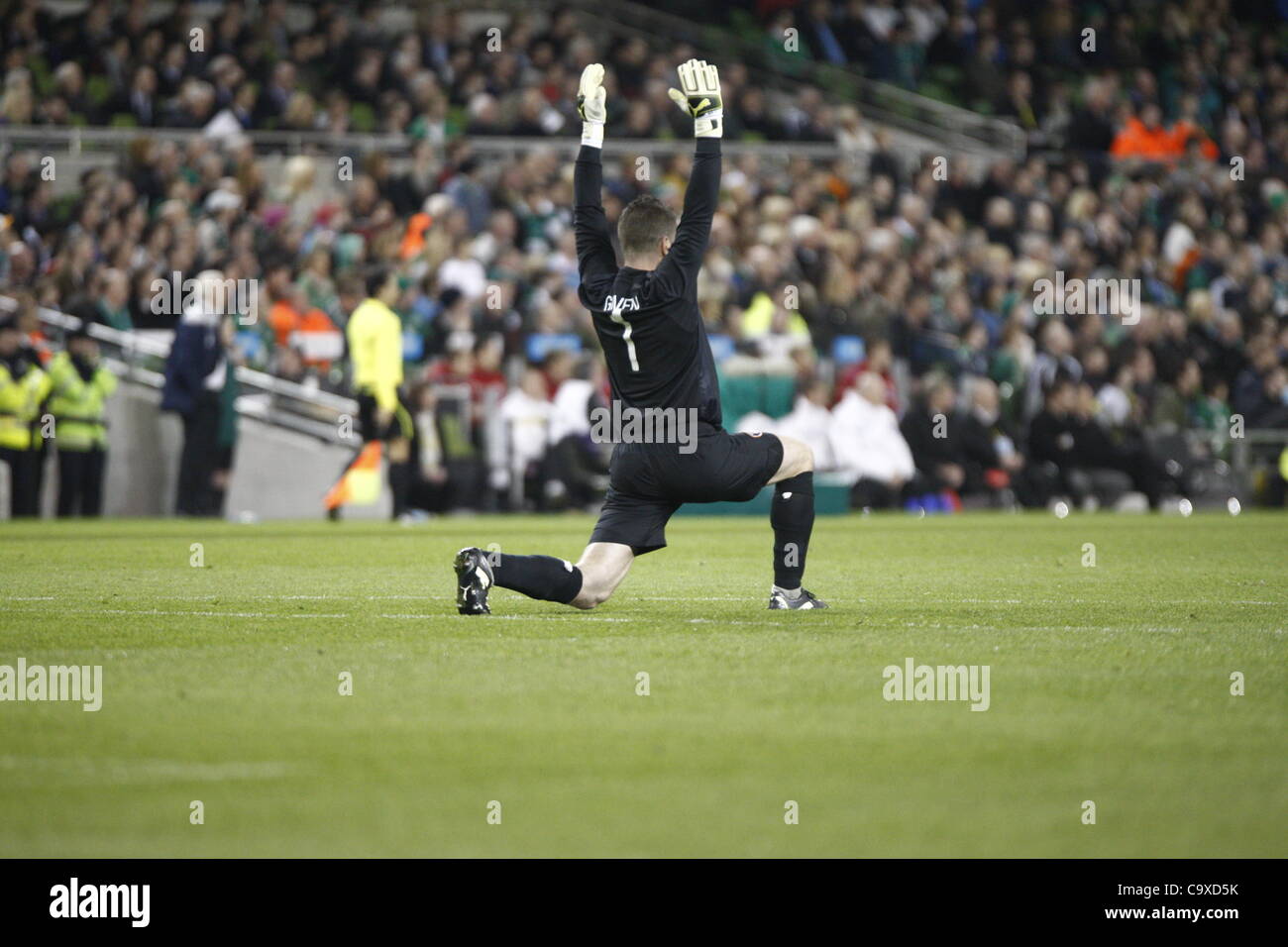 29.02.2012 - Dublin, Irlande, Shay donné de Rep de l'Irlande, International Friendly Rep de l'Irlande contre l'Czech Rep à l'Aviva Stadium de Dublin, Rep de l'Irlande. Banque D'Images