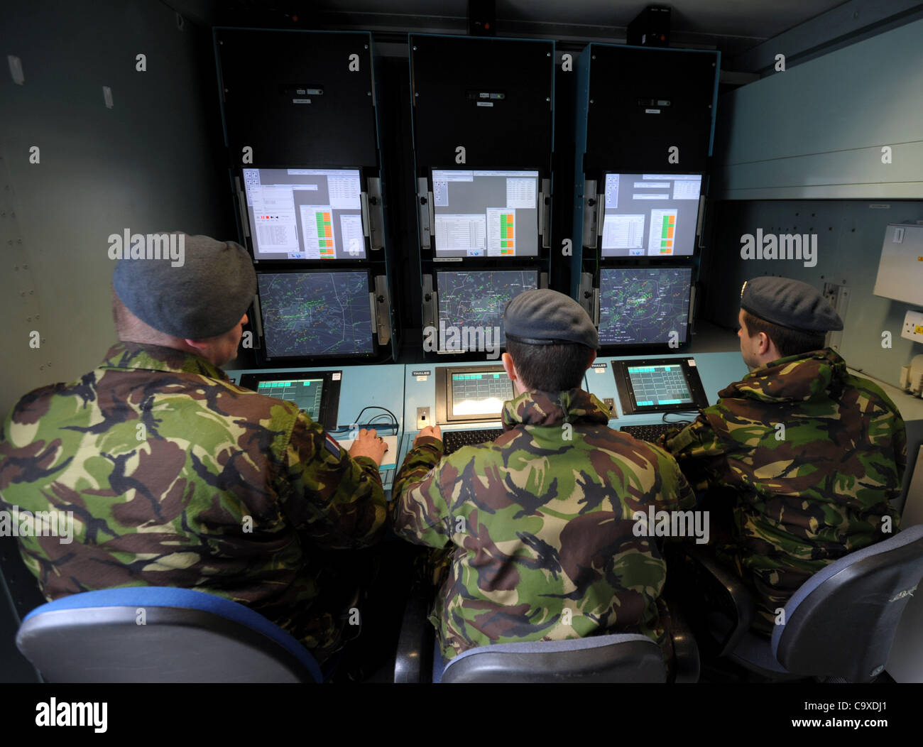 Centre de contrôle radar de défense aérienne à RAF Waddington, Lincoln, Angleterre, Royaume-Uni Banque D'Images