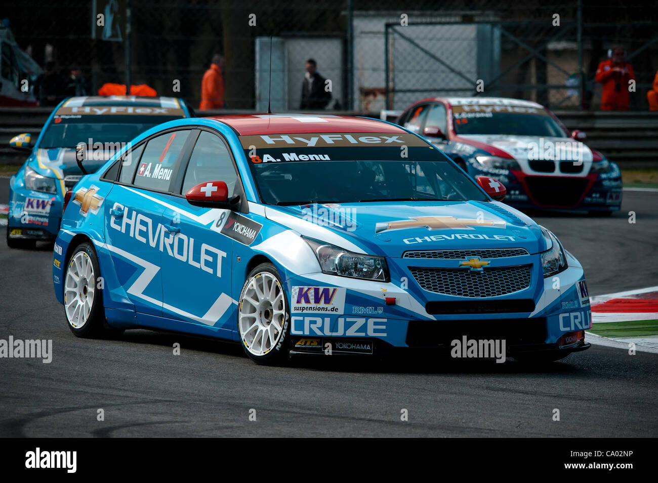 WTCC - Monza 2012 Alain Menu Chevrolet Cruze de conduite Banque D'Images