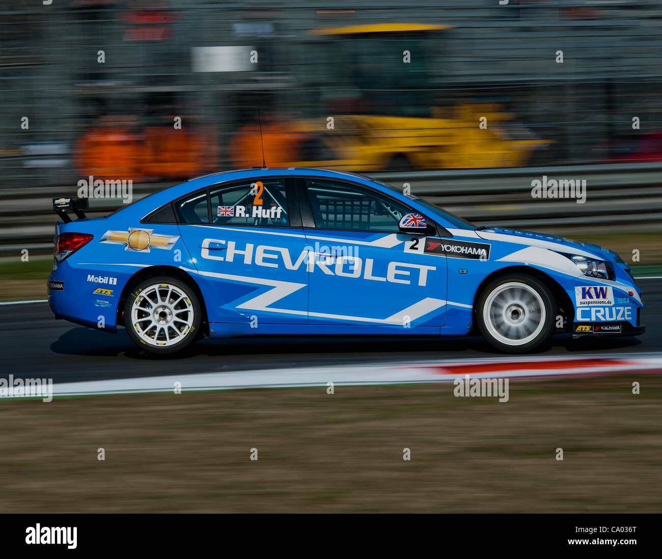 WTCC Monza Course 1 2012 11 mars 2012 Robert Huff Chevrolet Cruze World Touring Car Championship Banque D'Images