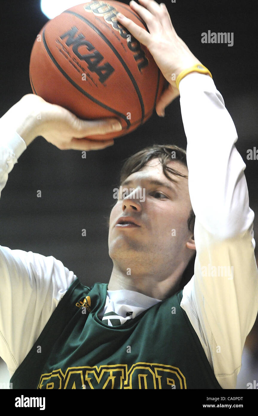 14 mars 2012 - Albuquerque, NM, États-Unis - du Baylor # 5 Brady Heslip shoots autour pendant la pratique dans la fosse le mercredi après-midi. Samedi, Mars 10, 2012. (Crédit Image : © Jim Thompson/Albuquerque Journal/ZUMAPRESS.com) Banque D'Images