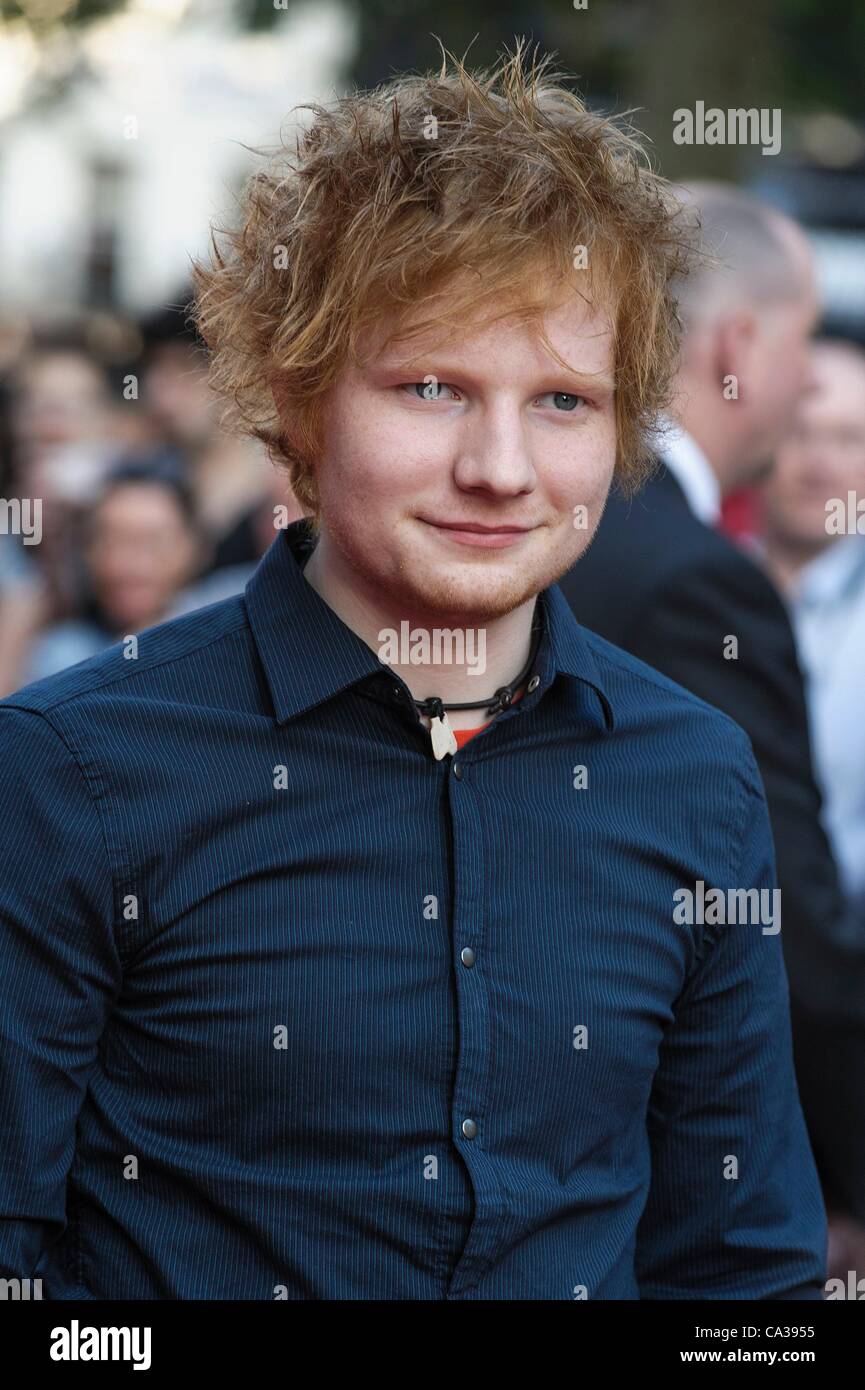 Ed Sheeran assiste à la première mondiale de Ben Drew's editorial premier mauvais Manors le 30/05/2012 à l'Empire, Leicester Square, Londres. Les personnes sur la photo : Ed Sheeran. Photo par Julie Edwards Banque D'Images