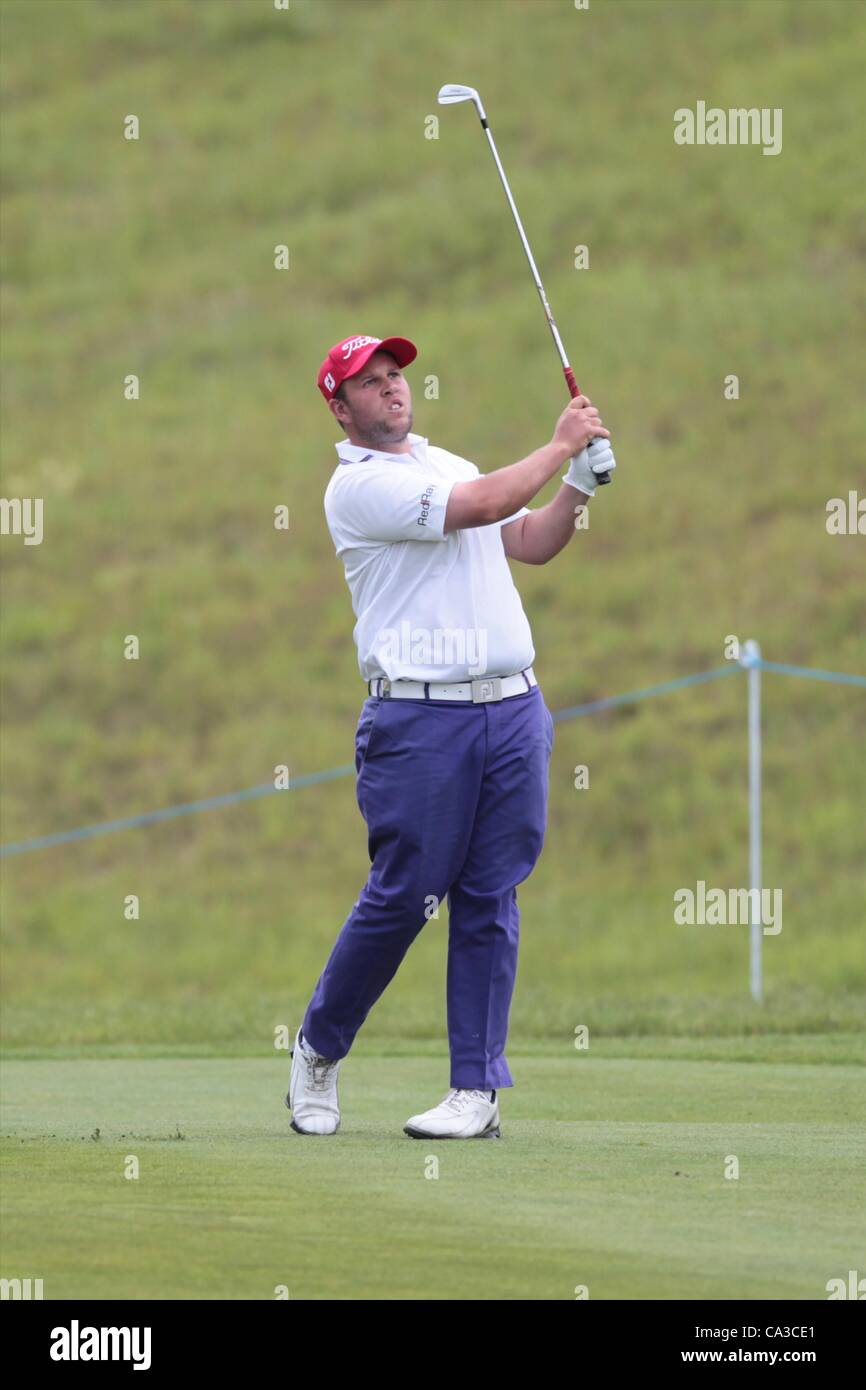 31.05.2012 Newport Wales. Andrew Johnston (FRA) en action le jour 1 de l'ISP Handa Wales ouvert du Celtic Manor. Banque D'Images
