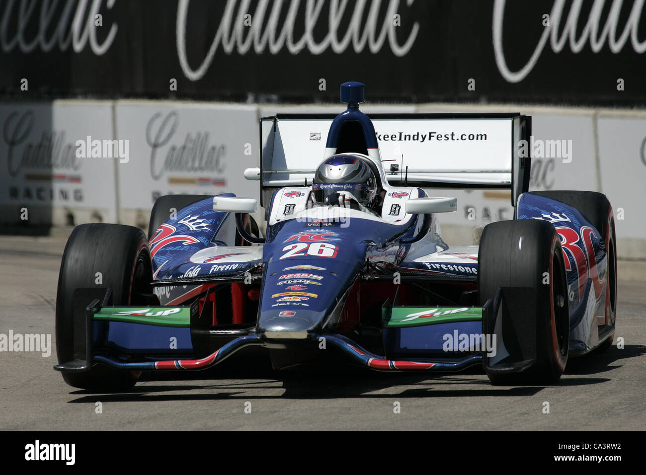 2 juin 2012 - Detroit, Michigan, États-Unis - IZOD Indycar Series, Chevrolet Detroit Grand Prix de Belle Isle, Detroit, MI, 1-3 juin 2012, Marco Andretti, RC Cola Équipe Andretti Autosport Chevrolet. (Crédit Image : © Ron Bijlsma/ZUMAPRESS.com) Banque D'Images