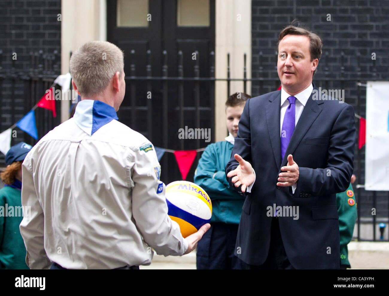 Downing Street, LONDON, UK, 3 juin 2012 Parti du jubilé de Downing Street Banque D'Images