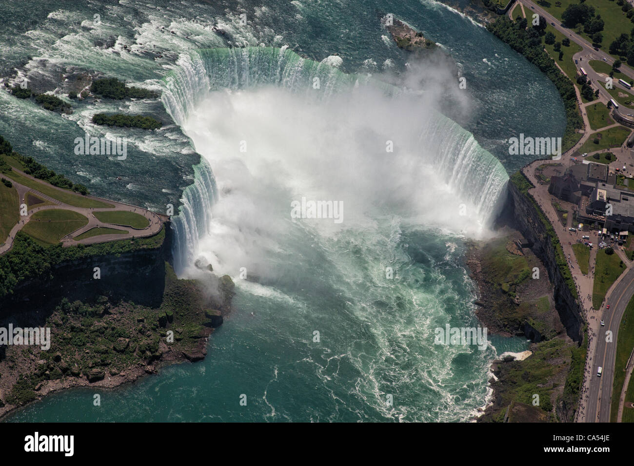 Vue aérienne des Chutes du Niagara. Ontario.Canada. Le 7 juin 2012. Banque D'Images