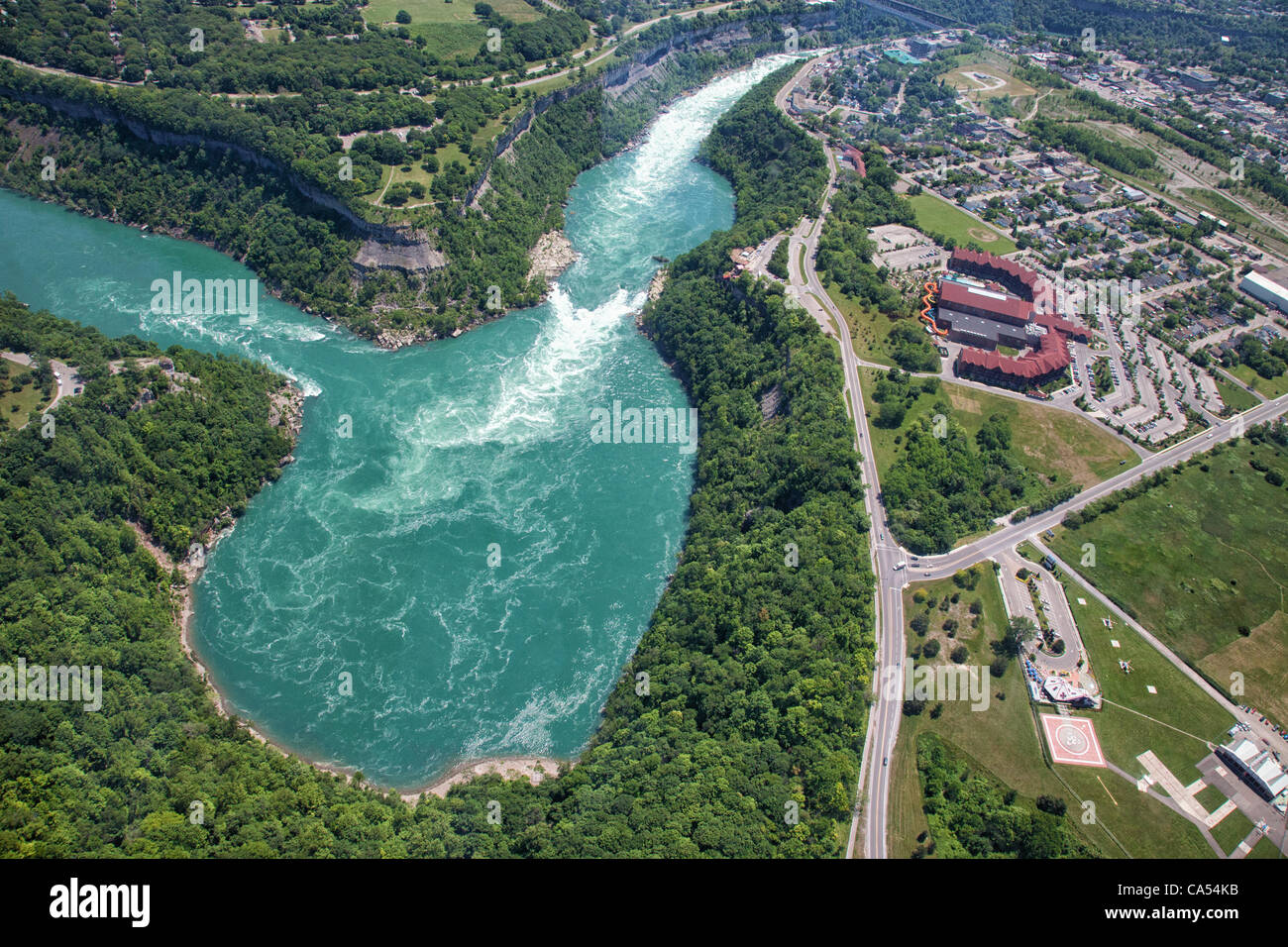 Vue aérienne des Chutes du Niagara. Ontario.Canada. Le 7 juin 2012. Banque D'Images