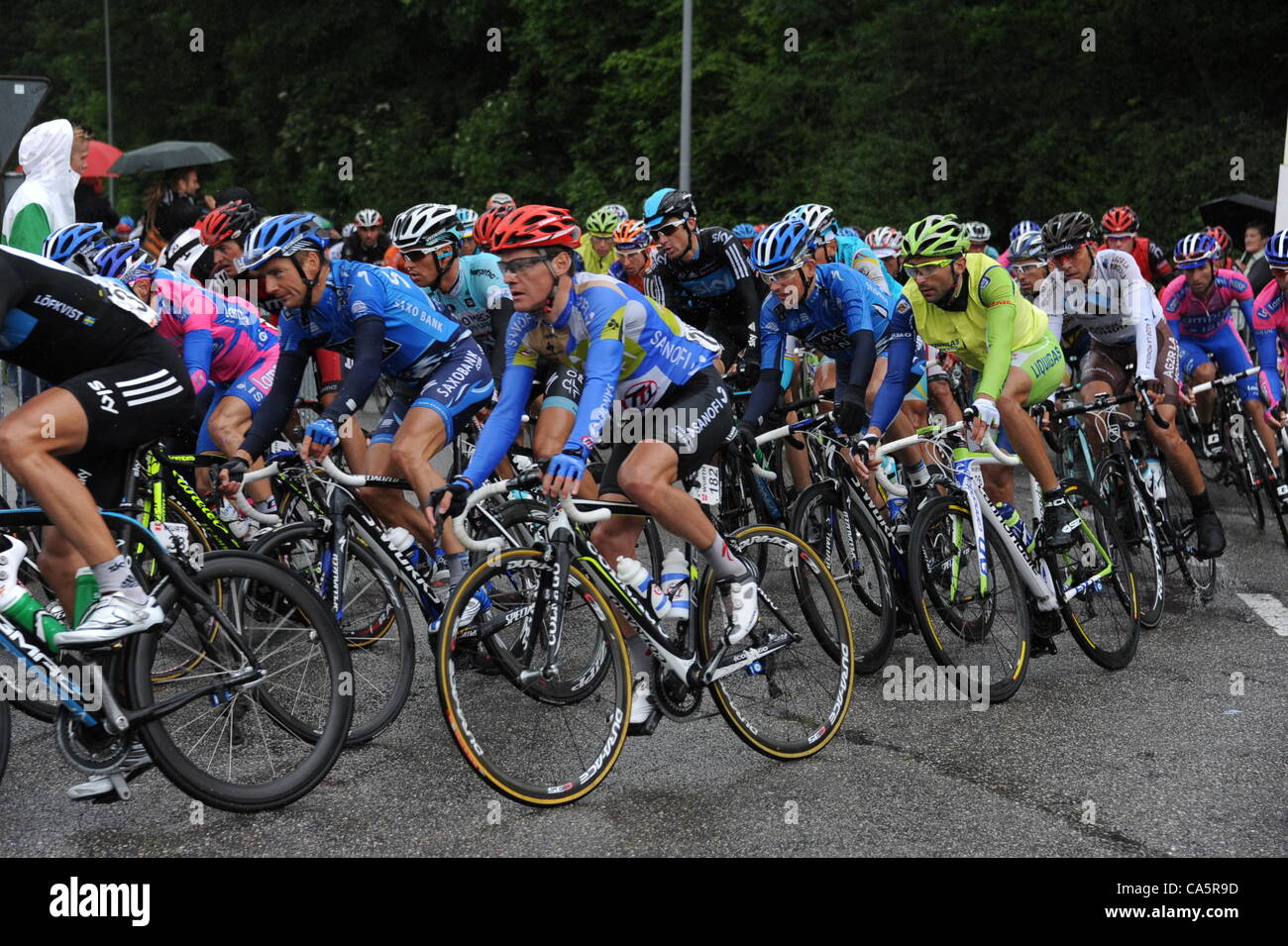 12.06.2012. Aarbrg, Suisse. Tour de Suisse, l'étape 04 - Aarberg Trimbach, Team Type 1 - Sanofi 2012, Alessandro Bazzana, Trimbach Banque D'Images 12.06.2012. Aarbrg, Suisse. Tour de Suisse, l'étape 04 - Aarberg Trimbach, Team Type 1 - Sanofi 2012, Alessandro Bazzana, Trimbach Banque D'Images