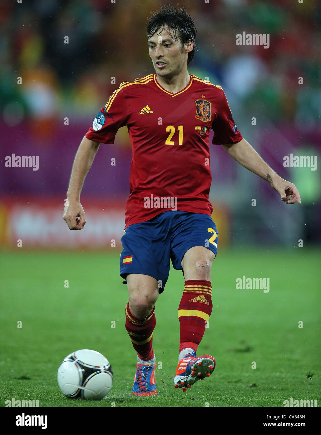 DAVID SILVA ESPAGNE / IRLANDE Arena Gdansk Gdansk POLOGNE 14 Juin 2012 Banque D'Images