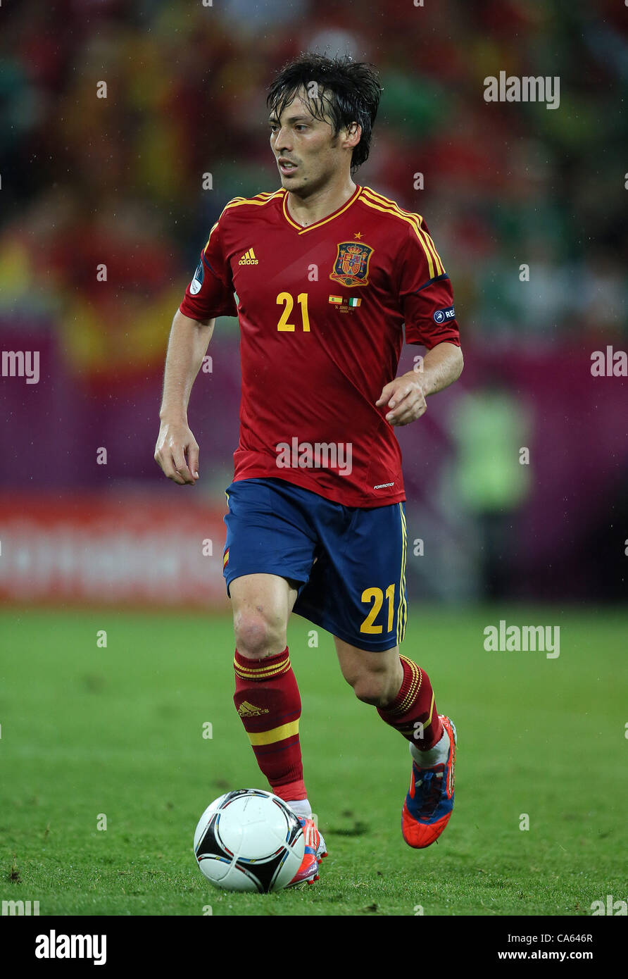 DAVID SILVA ESPAGNE / IRLANDE Arena Gdansk Gdansk POLOGNE 14 Juin 2012 Banque D'Images