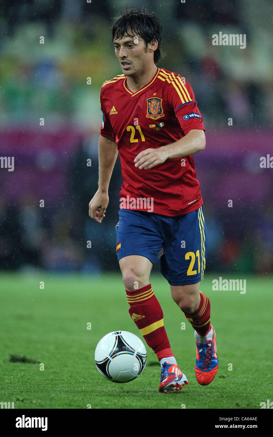 DAVID SILVA ESPAGNE / IRLANDE Arena Gdansk Gdansk POLOGNE 14 Juin 2012 Banque D'Images