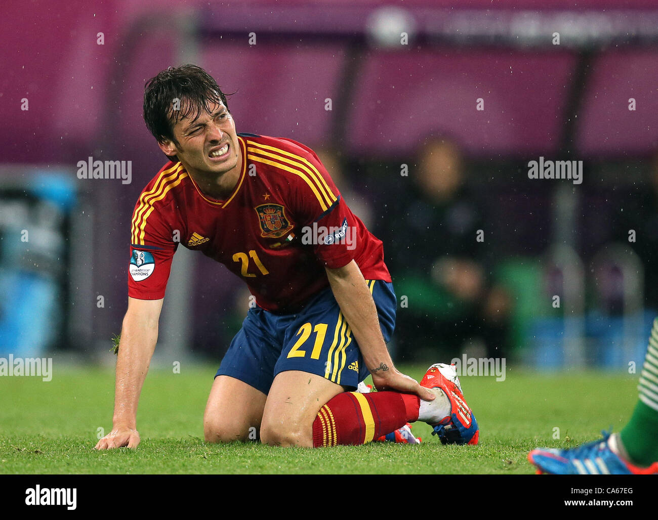 DAVID SILVA ESPAGNE / IRLANDE Arena Gdansk Gdansk POLOGNE 14 Juin 2012 Banque D'Images