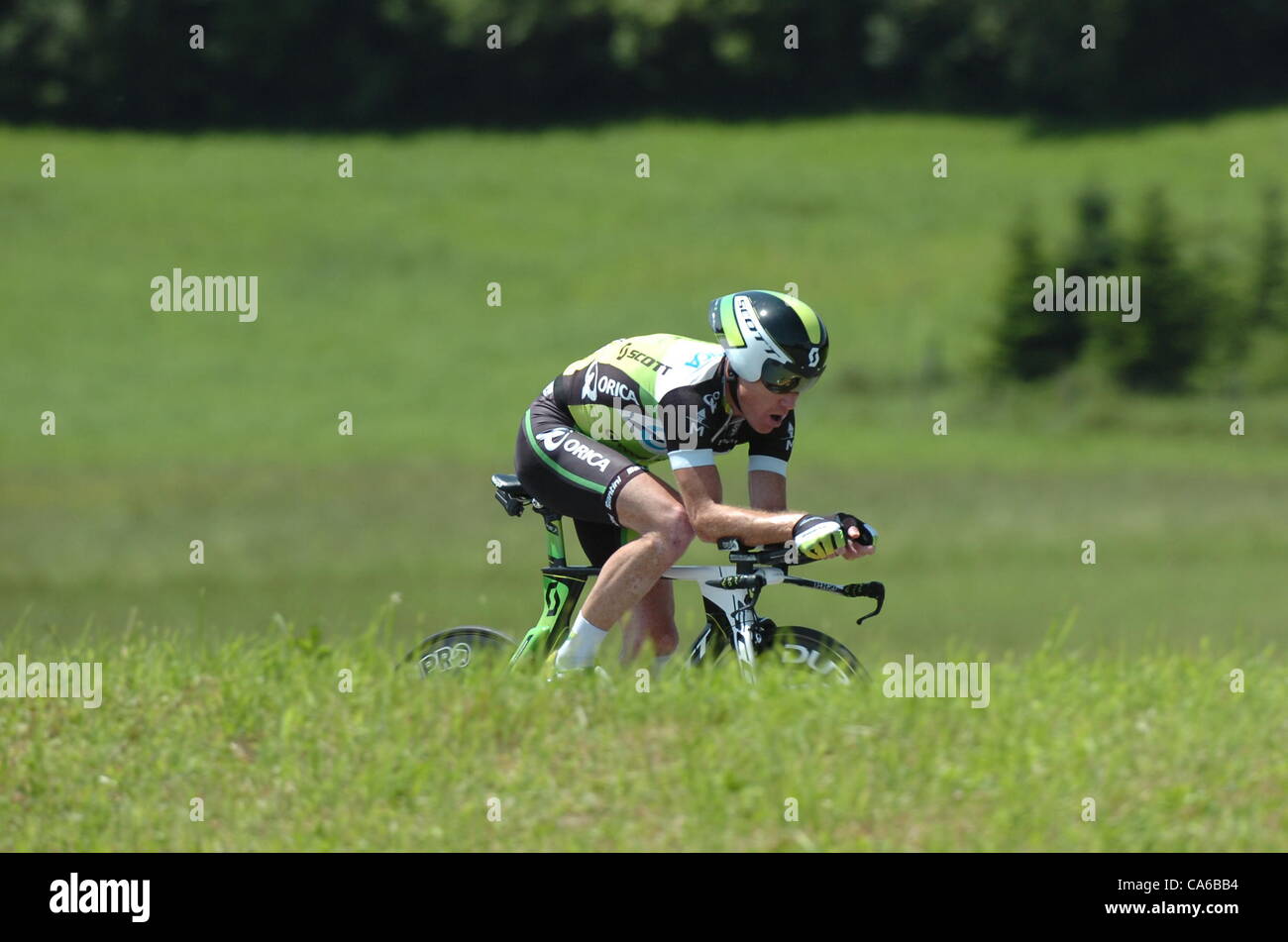 15.06.2012. Gossaue, Suisse. Cycling Tour de Suisse. Tour de Suisse, l'étape 7. Gossau - Gossau, Orica Greenedge - 2012, O'Grady Stuart Banque D'Images