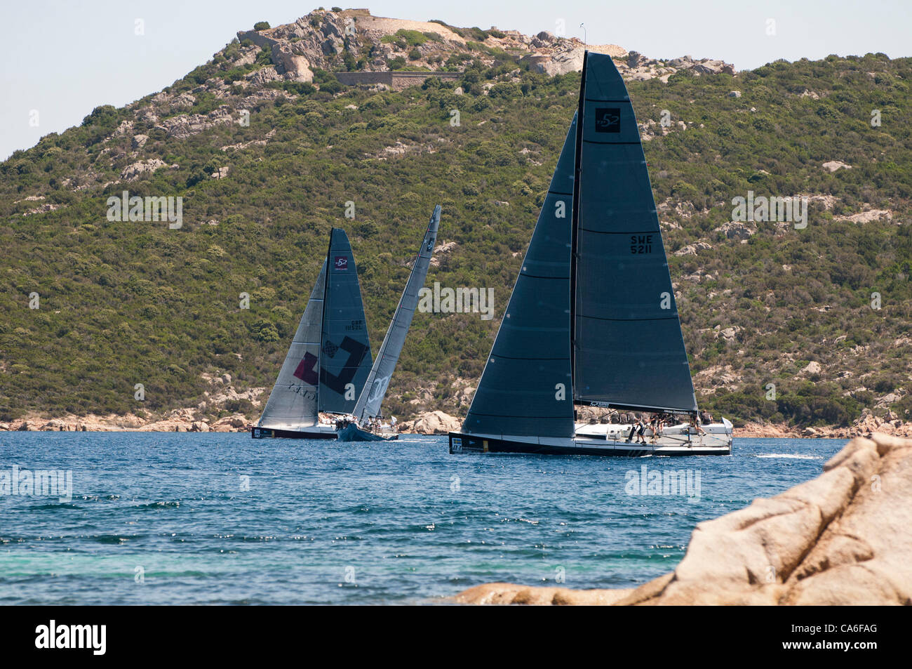 16.06.2012. Porto Cervo, Italie. Sardaigne Audi Cup de voile. Jour 4. Banque D'Images