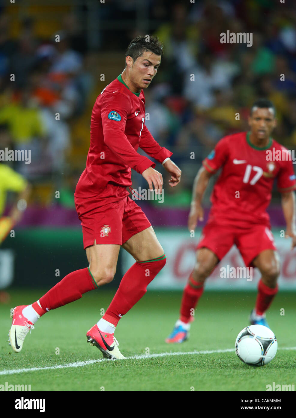 Le PORTUGAL DE CRISTIANO RONALDO REAL MADRID FC STADE METALIST KHARKIV UKRAINE Ukraine 17 juin 2012 Banque D'Images