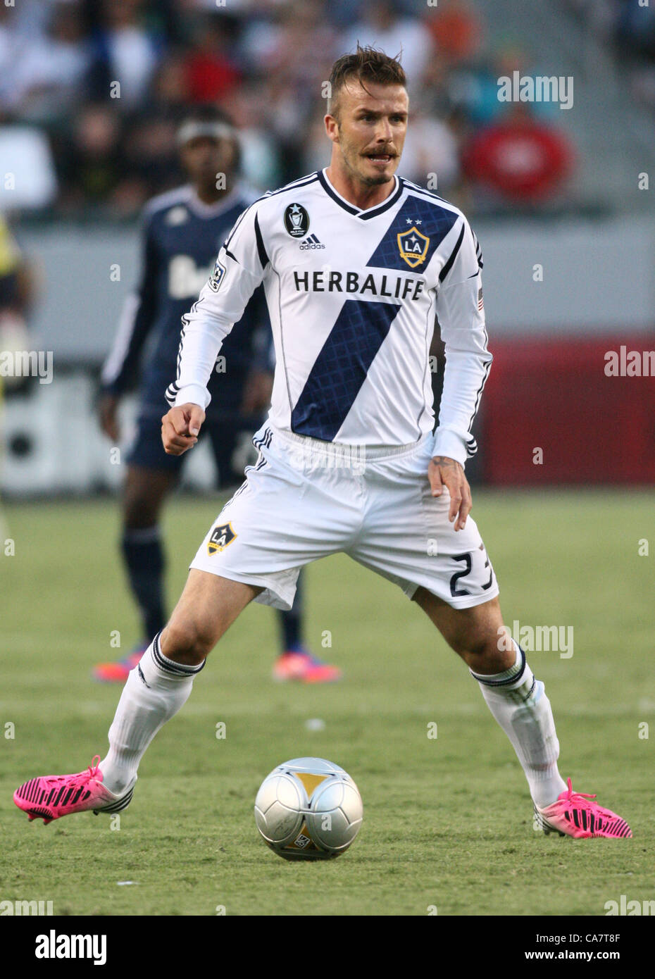 DAVID BECKHAM LA GALAXY CARSON LOS ANGELES CALIFORNIA USA 23 Juin 2012 Banque D'Images