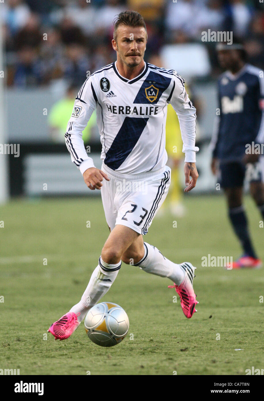 DAVID BECKHAM LA GALAXY CARSON LOS ANGELES CALIFORNIA USA 23 Juin 2012 Banque D'Images
