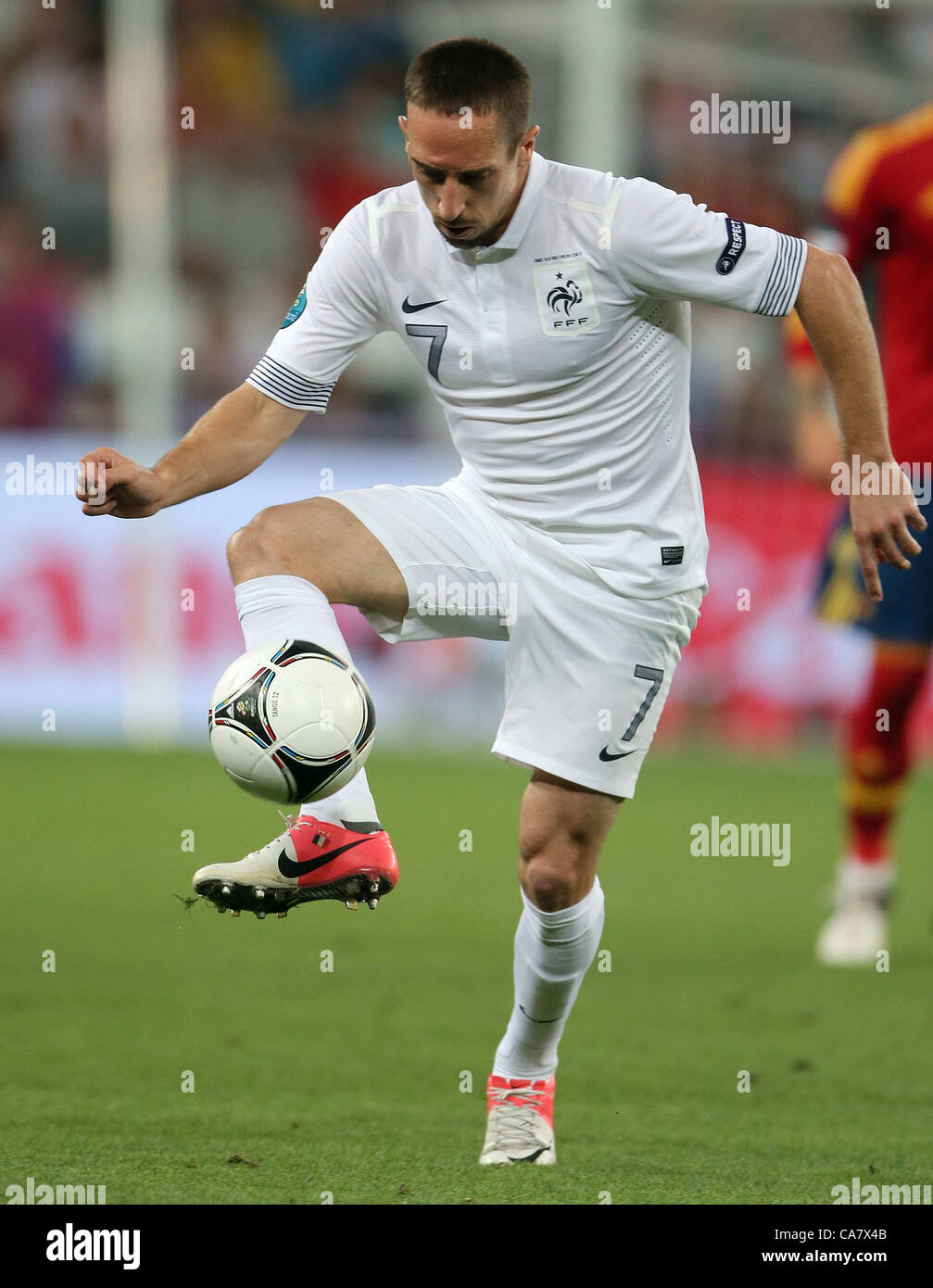 FRANCK RIBERY FRANCE DONBASS ARENA DONETSK UKRAINE 23 Juin 2012 Banque D'Images