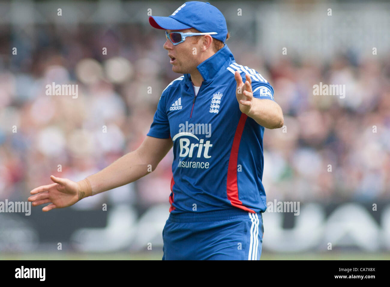 24/06/2012 Nottingham en Angleterre. L'Angleterre Jonathan Bairstow, au cours de l'Angleterre contre la West Indies cricket 20/20 International, partie de la série la Nat West joué à Trent Bridge au sol. Crédit obligatoire : Mitchell Gunn./Alamy Live News Banque D'Images