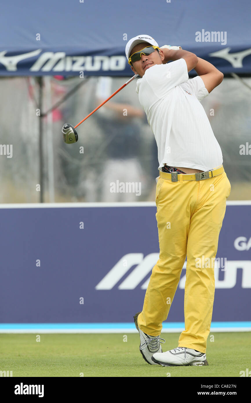 Hideki Matsuyama, JUN 24, 2012 - Japon : Golf Golf Tour Mizuno Open 2012, final round à JFE Setonaikai Golf Club, Okayama, Japon. (Photo par Akihiro Sugimoto/AFLO SPORT) [1080] Banque D'Images