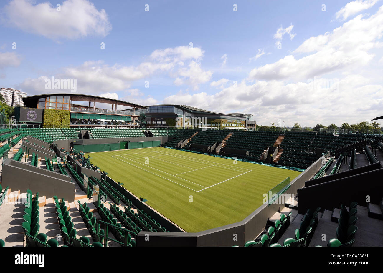 La Cour montrent 3 WIMBLEDON 20 LE ALL ENGLAND TENNIS CLUB WIMBLEDON Londres Angleterre 25 Juin 2012 Banque D'Images