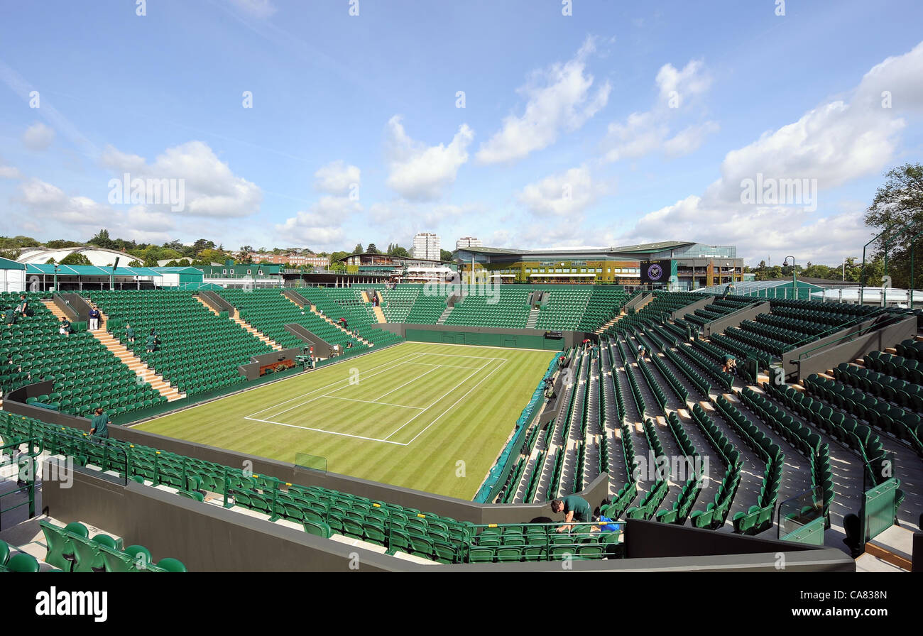 Voir Cour 2 Le tournoi de Wimbledon 20 LE ALL ENGLAND TENNIS CLUB WIMBLEDON Londres Angleterre 25 Juin 2012 Banque D'Images
