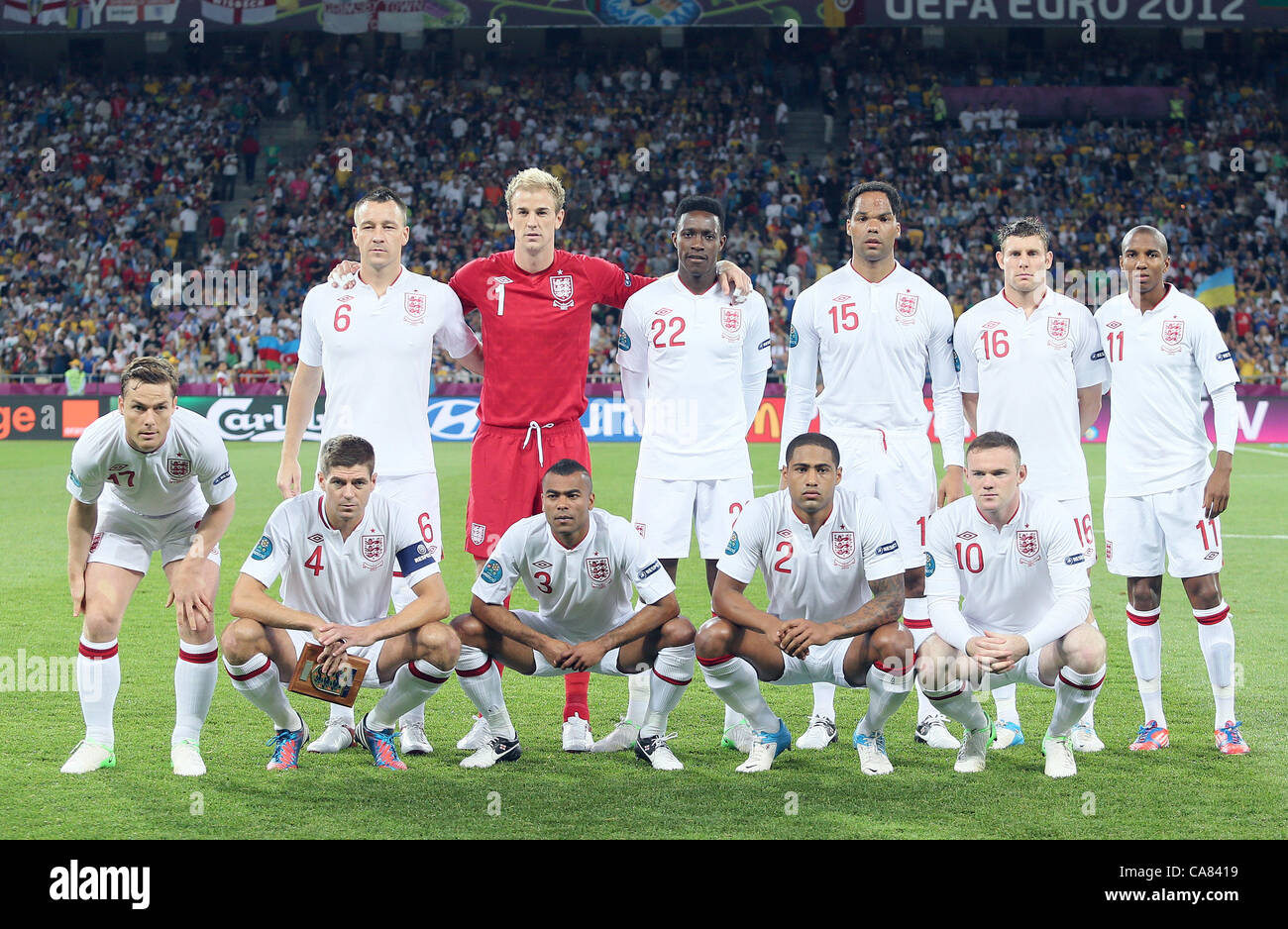 Équipe de l'Angleterre Angleterre V ITALIE STADE OLYMPIQUE DE KIEV UKRAINE 24 Juin 2012 Banque D'Images