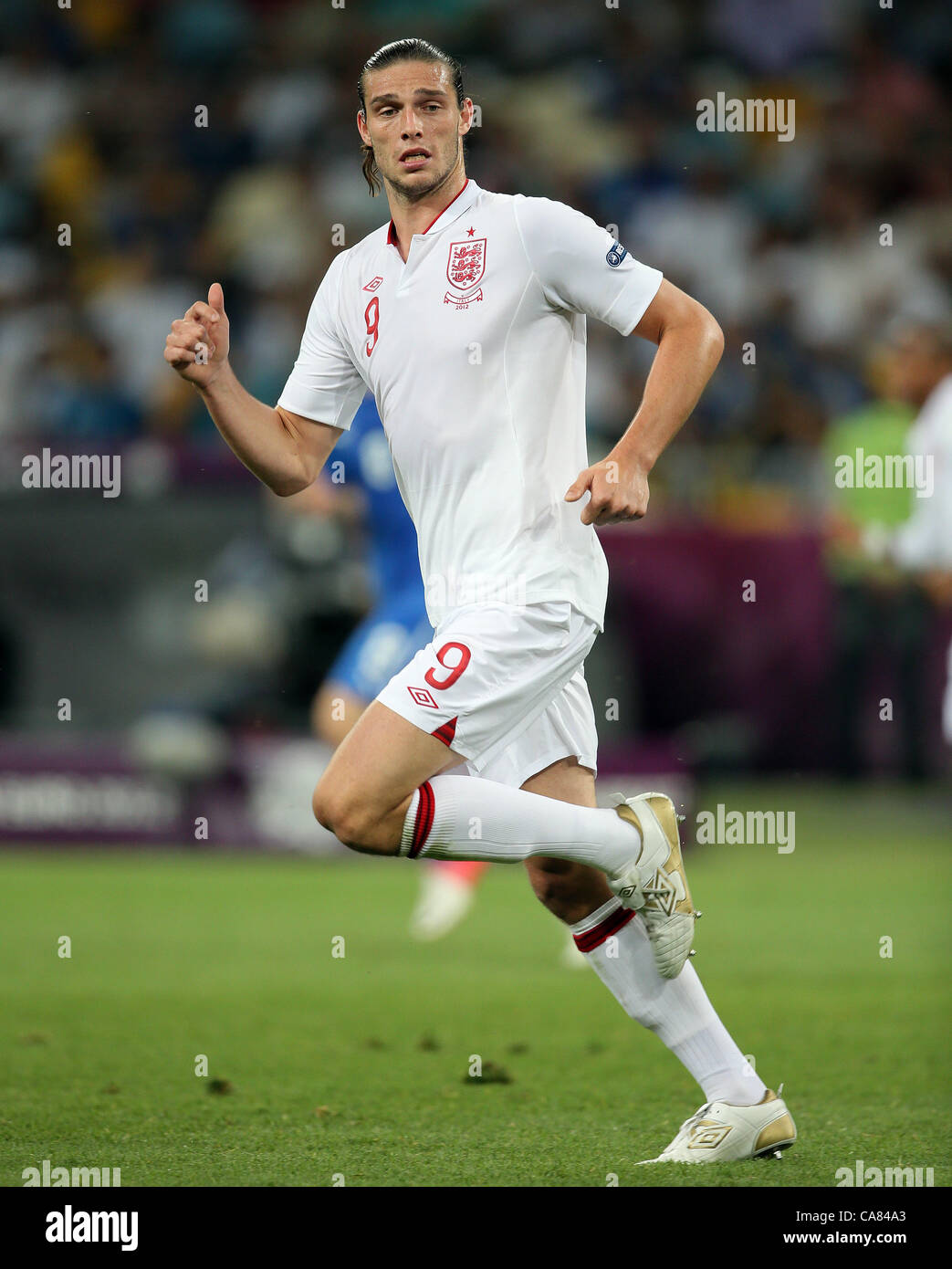 ANDY CARROLL ANGLETERRE V ITALIE STADE OLYMPIQUE DE KIEV UKRAINE 24 Juin 2012 Banque D'Images