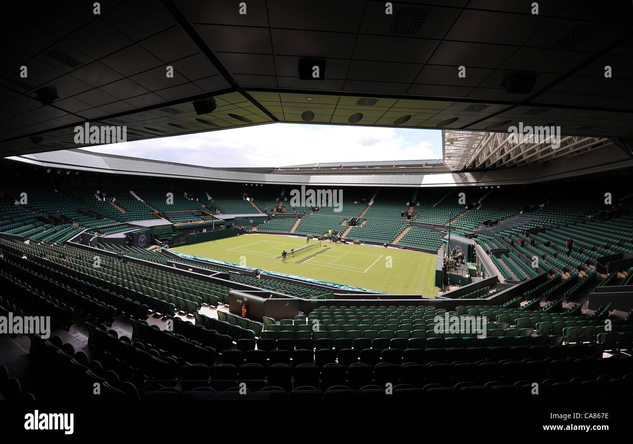 Le court central de Wimbledon 20 LE ALL ENGLAND TENNIS CLUB WIMBLEDON Londres Angleterre 25 Juin 2012 Banque D'Images