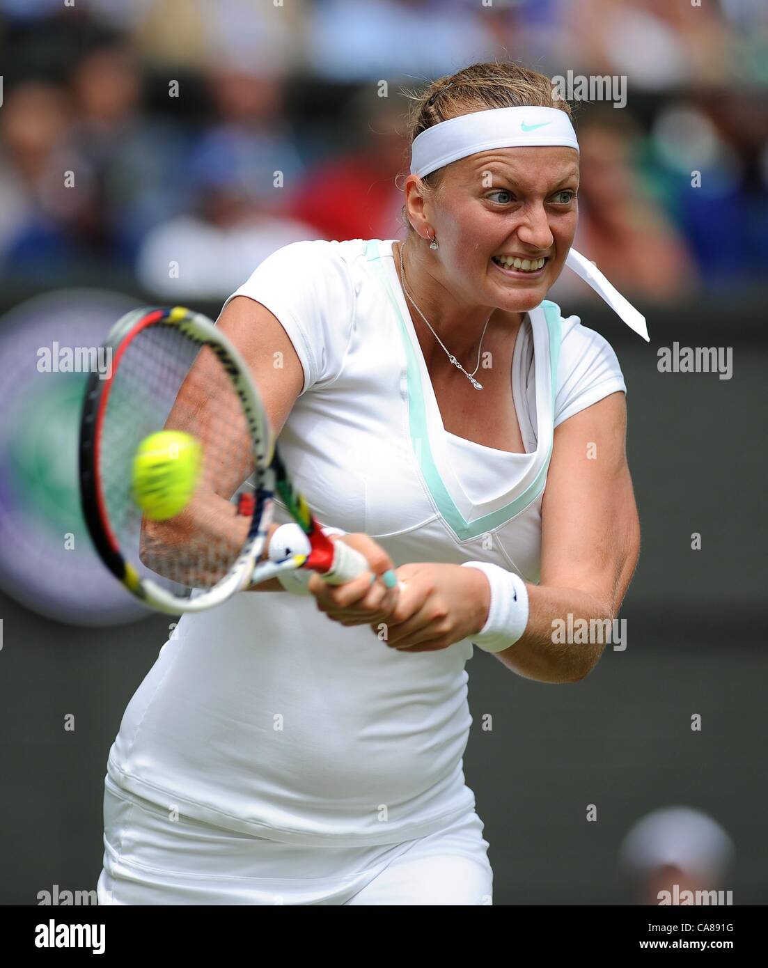 PETRA KVITOVA RÉPUBLIQUE TCHÈQUE LE ALL ENGLAND TENNIS CLUB WIMBLEDON Londres Angleterre 26 Juin 2012 Banque D'Images