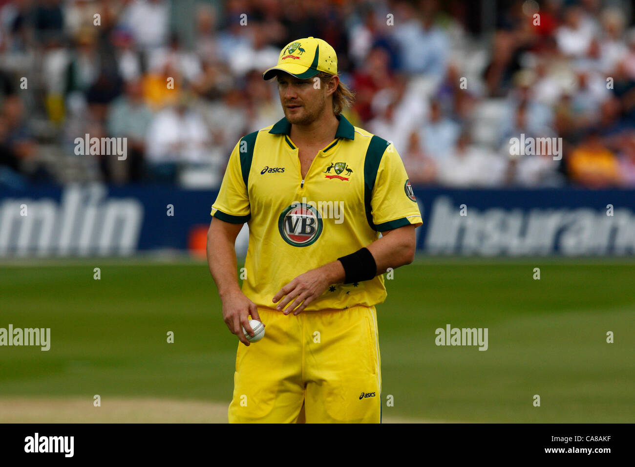 26.06.12 Chelmsford, Angleterre : Shane Watson de l'Australie au cours d'adéquation entre l'Essex et l'Australie a joué à la Ford County Ground le 26 juin 2012 à Chelmsford, Royaume-Uni Banque D'Images