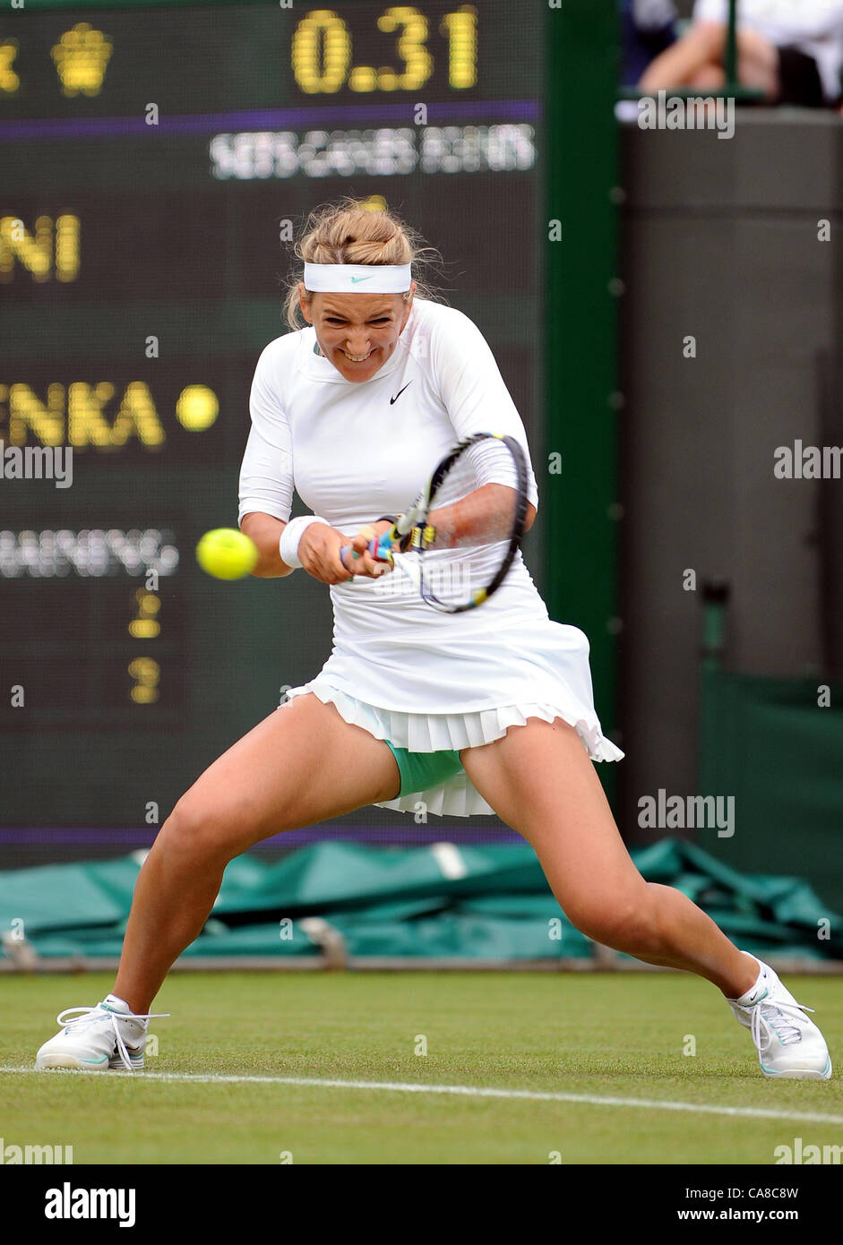 VICTORIA AZARENKA BÉLARUS LE ALL ENGLAND TENNIS CLUB WIMBLEDON Londres Angleterre 26 Juin 2012 Banque D'Images