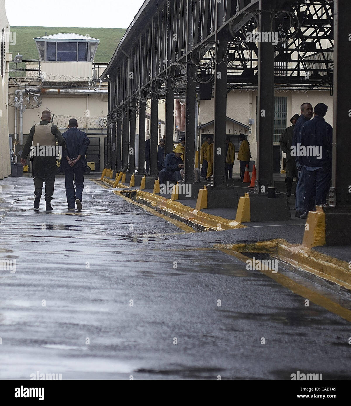 Mar 20, 2004 ; San Quentin, CA, USA ; San Quentin est le plus ancien et le plus connu établissement correctionnel. L'établissement comprend un centre d'accueil pour les nouveaux engagements, un contrevenant à la libération conditionnelle, l'unité de la population générale, les unités à sécurité minimale et une unité d'une équipe de travail. L'état est que la chambre à gaz et la mort Banque D'Images