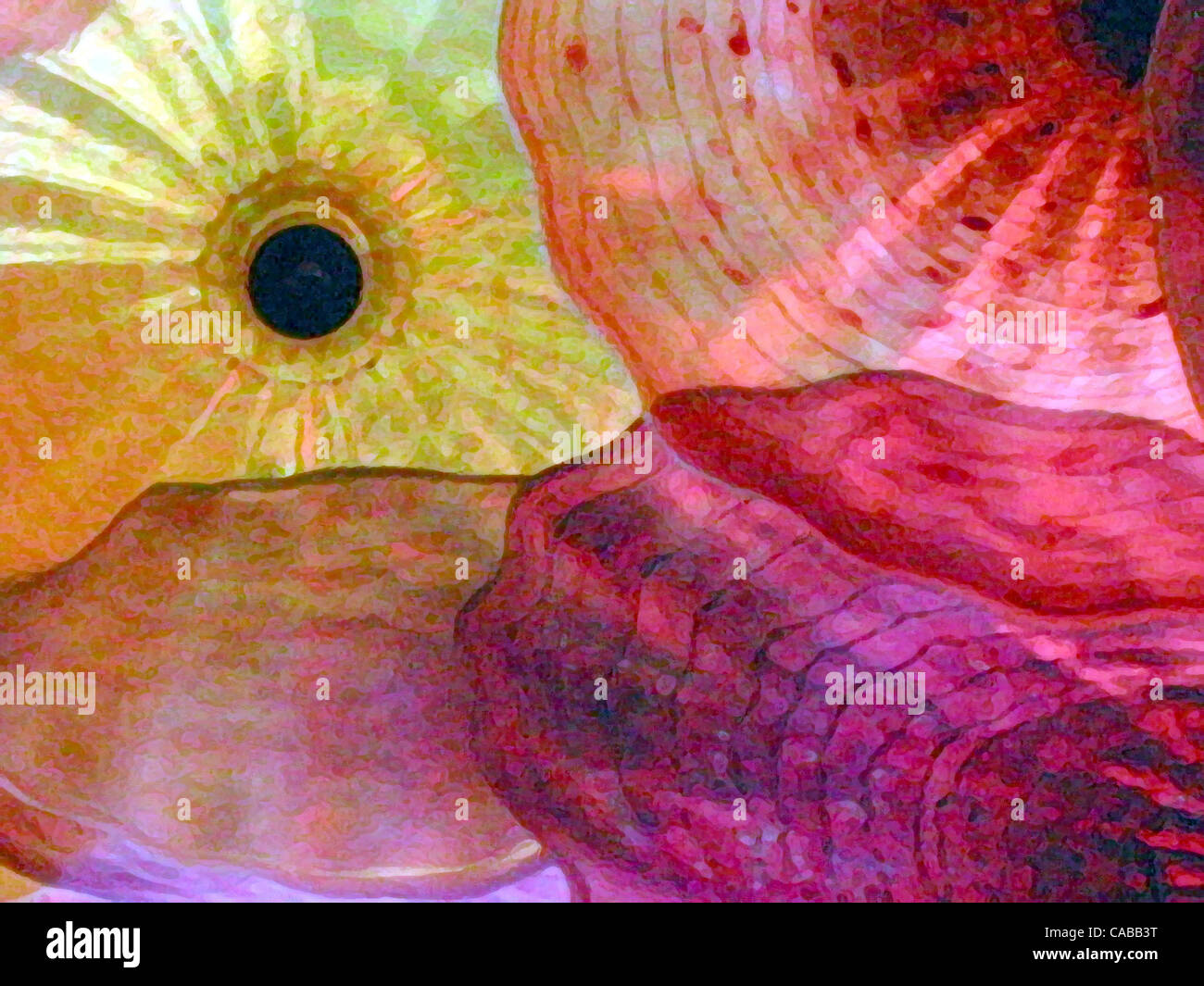 Juin 03, 2004 ; Los Angeles, CA, USA ; résumé des fleurs en verre. Banque D'Images
