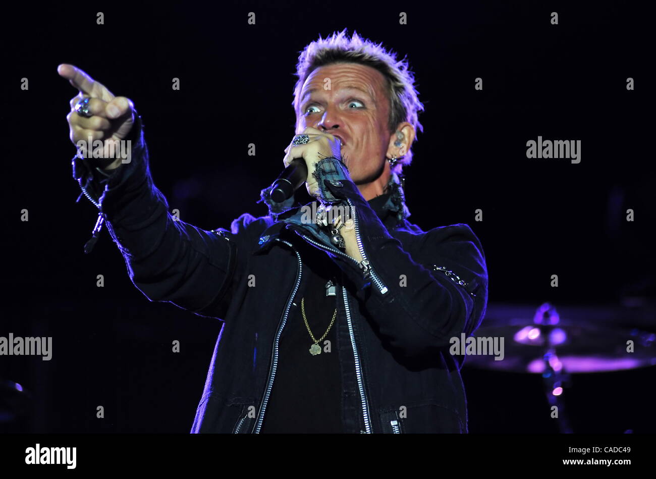 Billy Idol a effectué un concert live au Chumash Casino Resort de Santa Ynez, CA. le 19 août 2010.(Image Crédit : © John Pyle/Cal/ZUMApress.com) Media Sport Banque D'Images