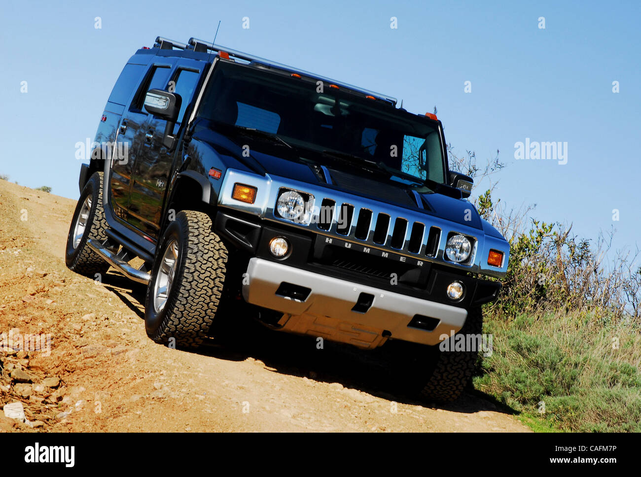 29 févr. 2008 - Los Angeles, Californie, USA - Le off-road warrior Hummer H2 rugit en 2008 avec un intérieur entièrement repensé qui combine les caractéristiques de luxe et de rendez-vous avec la robustesse légendaire Hummer. Sous le capot est un nouveau moteur plus puissant qui est couplé à une nouvelle, un changement en douceur, Banque D'Images