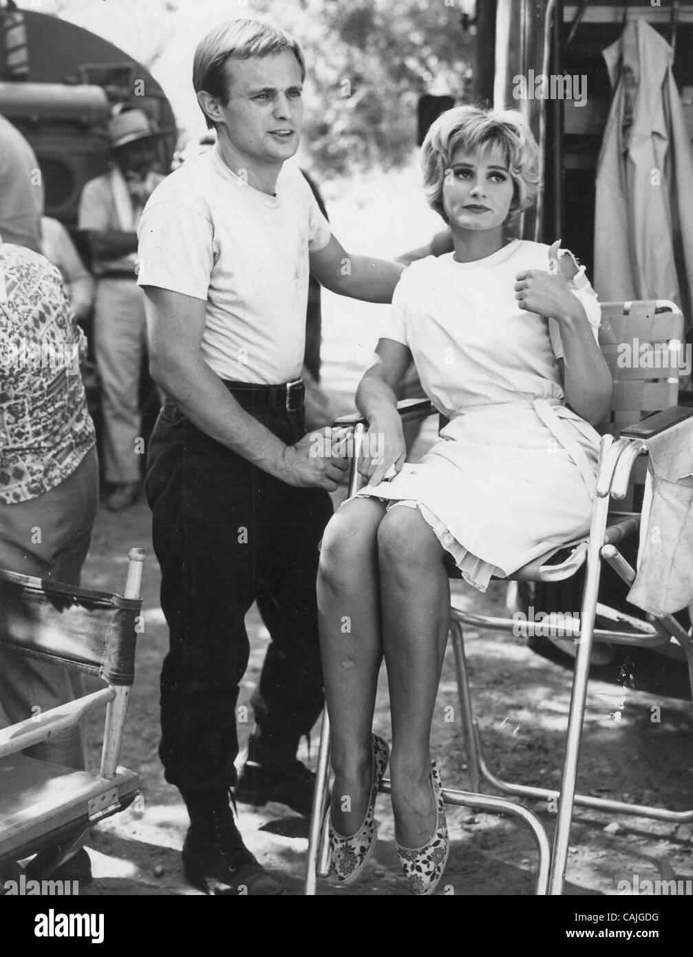Le 6 janvier 2011 - Hollywood, Californie, États-Unis - Jill IRELAND AVEC DAVID McCALLUM.FOURNI PAR PHOTOS, INC..JILLIRELANDRETRO.(Image Crédit : Â© Clinton Wallace/Globe Photos/ZUMAPRESS.com) Banque D'Images